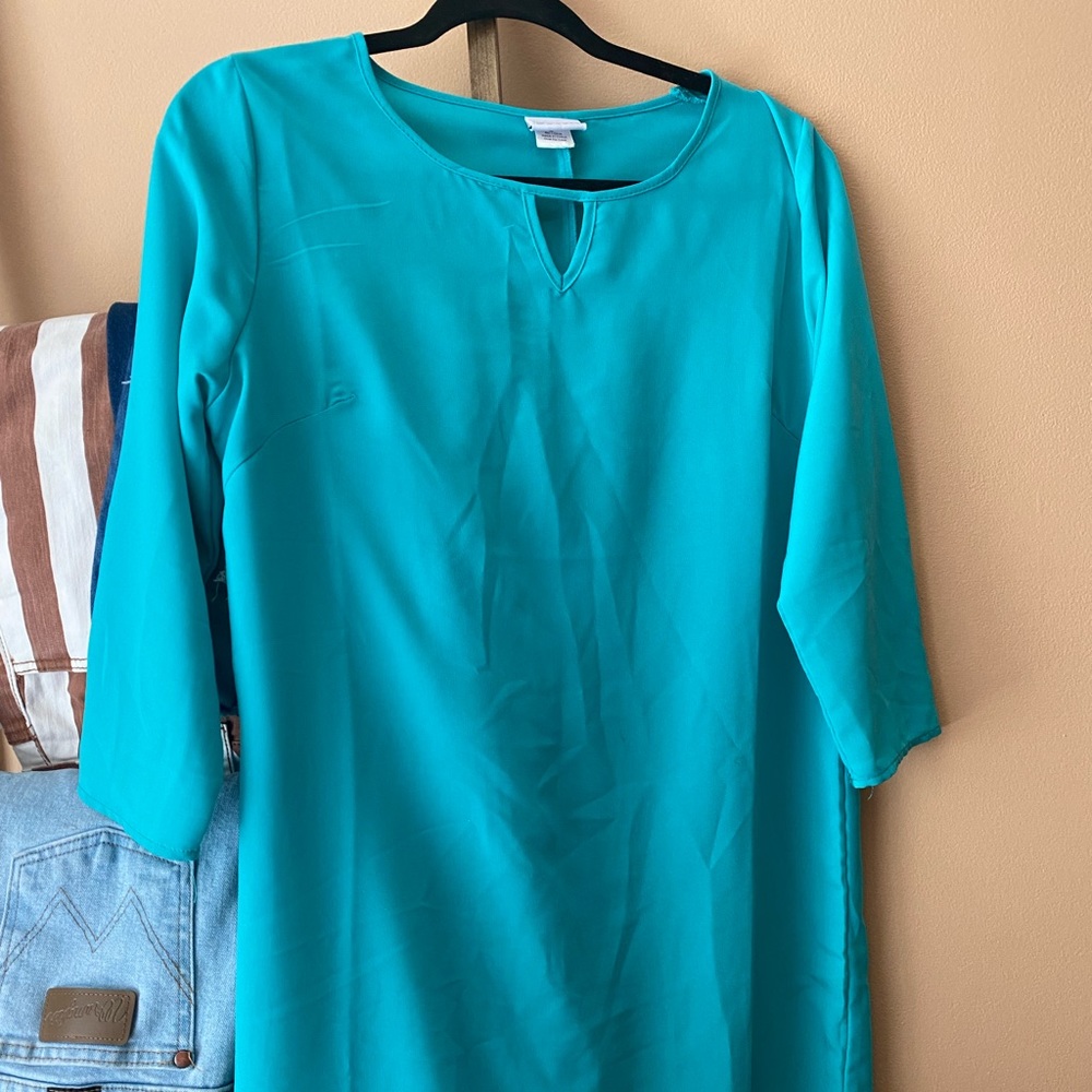 Teal Shift Dress